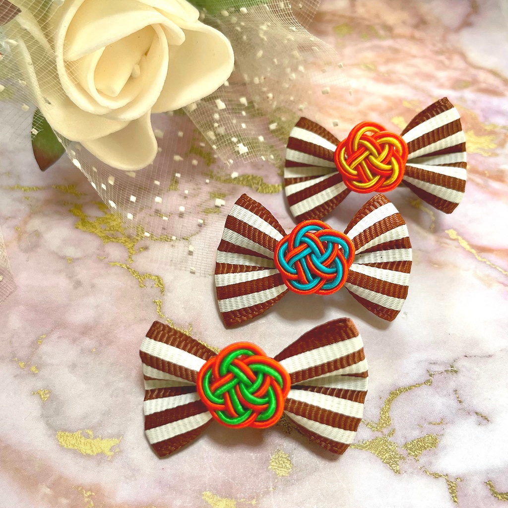 水引リボンのヘアクリップ（どついたれ本舗）