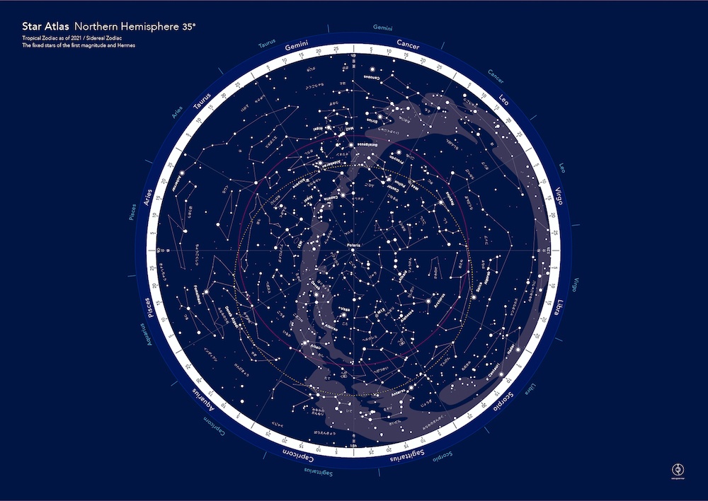 【秋分限定】12サイン北半球星図（解説動画付き）