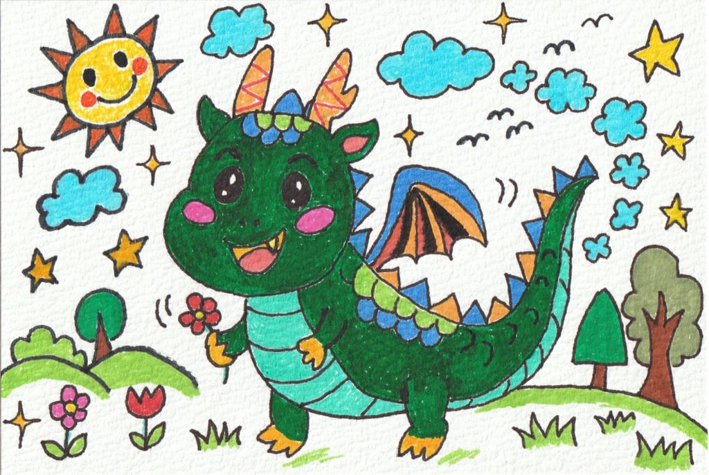 The Dark-Crusher Dragon of Light and Flowers(闇を砕く者:光とお花のドラゴン)