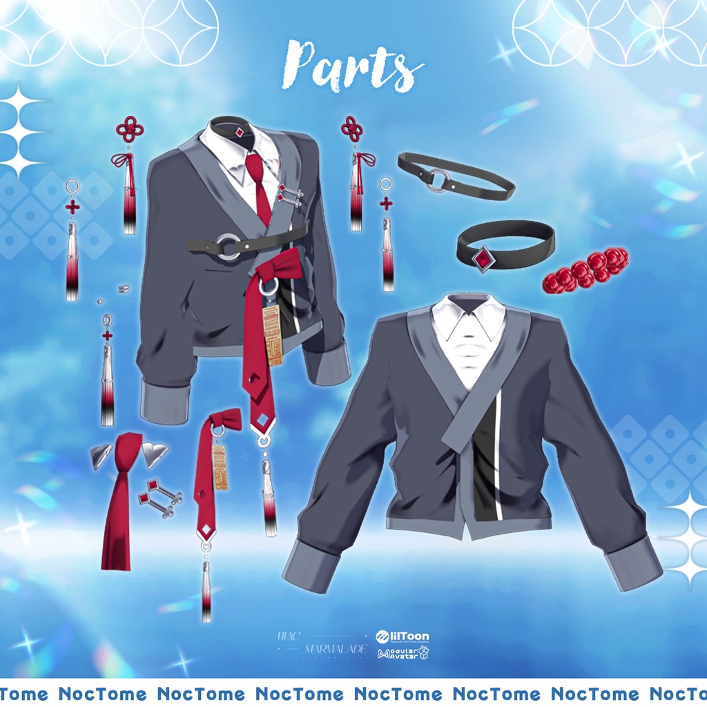 🔥BIG SALE🕯️ 003 ::  NocTome 🕯️『 VRC Clothes / VRC 衣装 』