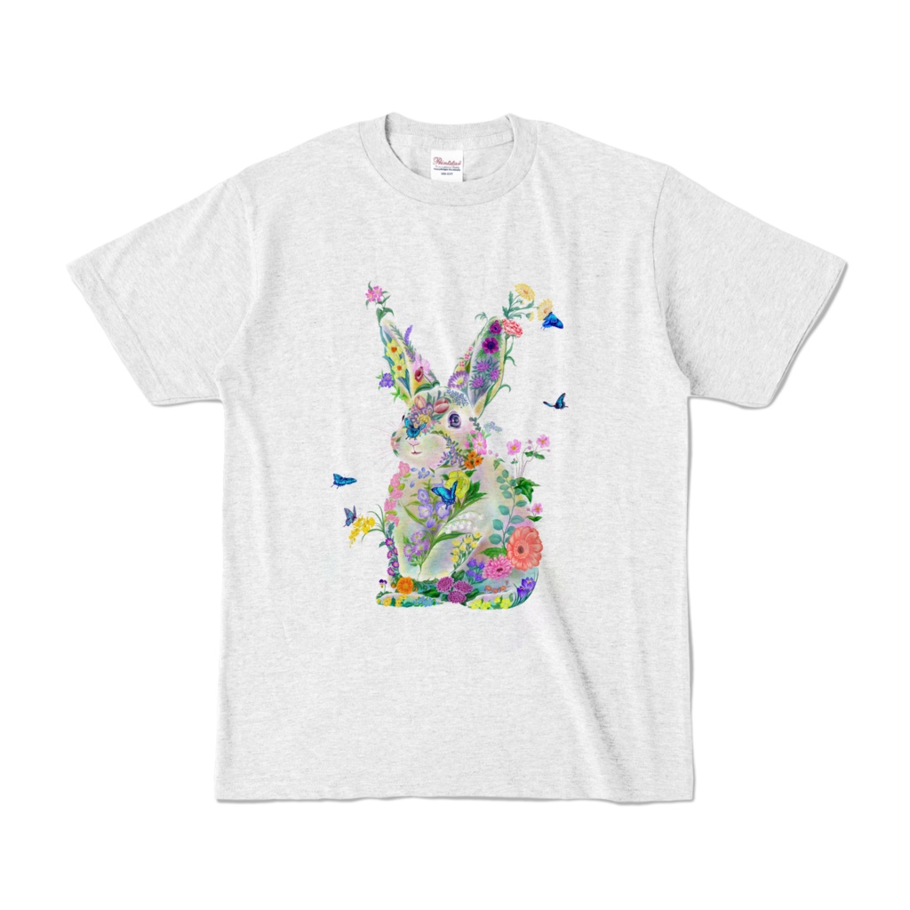お花を纏ったウサギさんTシャツ