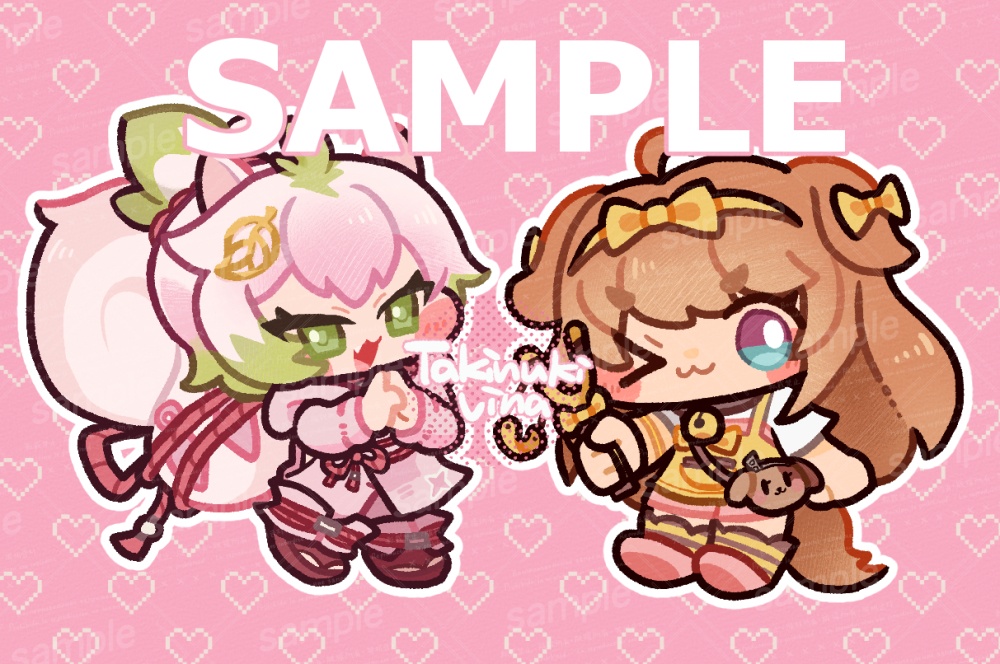 モモorバターアクリルキーホルダー