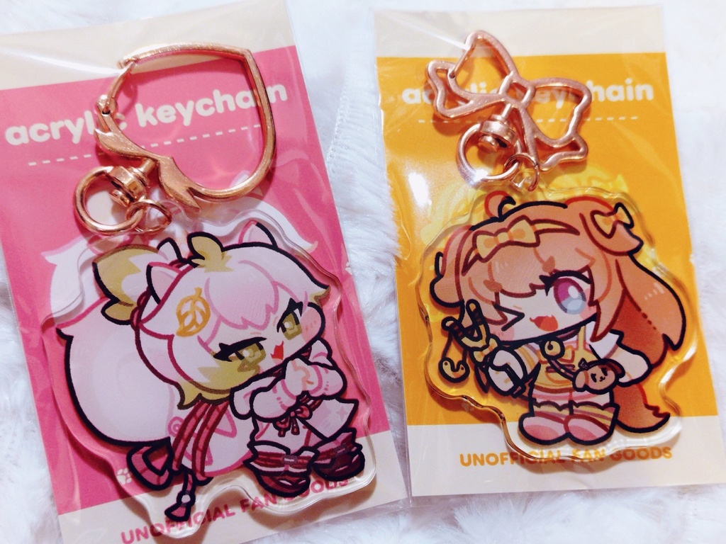 モモorバターアクリルキーホルダー