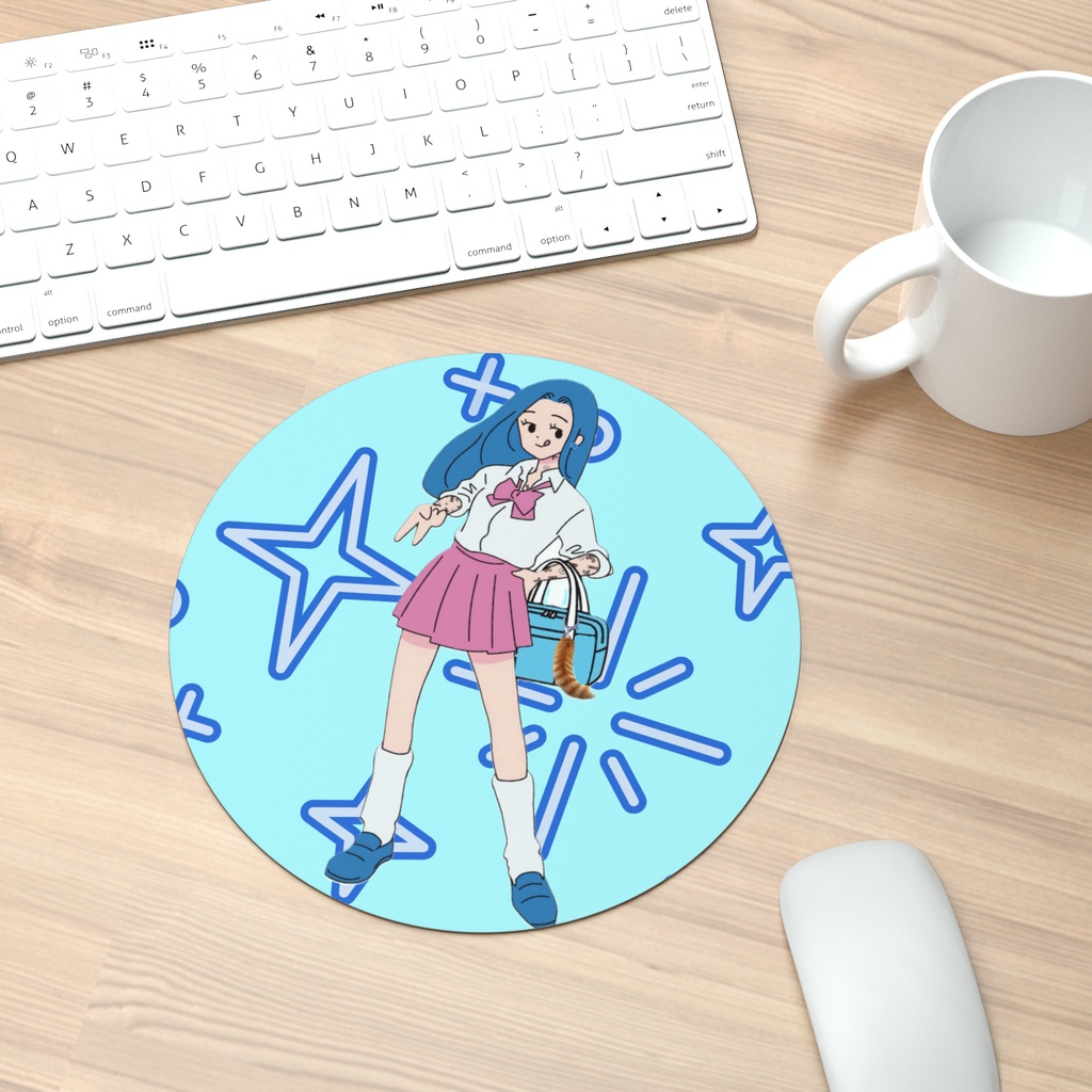 ギャル百々目鬼 マウスパッド丸型