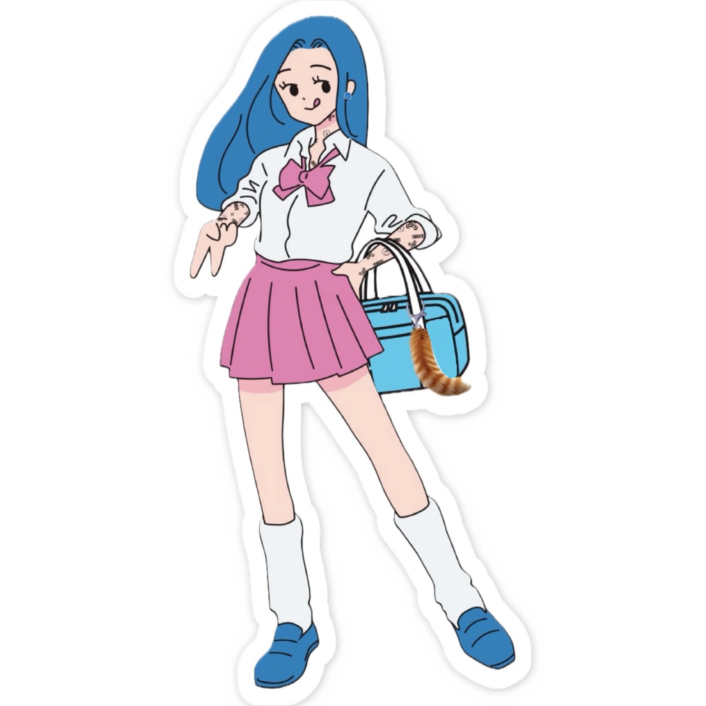 ギャル百々目鬼 スマホステッカー