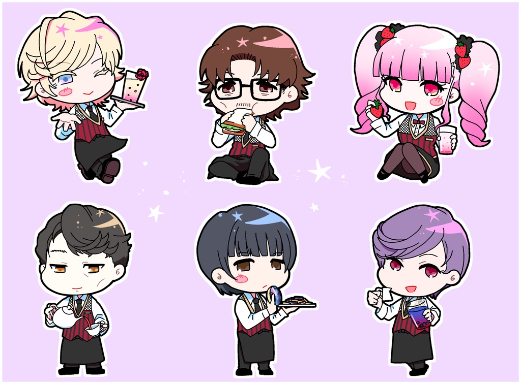 カフェモチーフアクリルキーホルダー