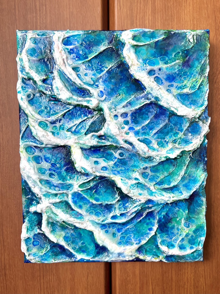 波の絵『やわらかな風が吹いている』