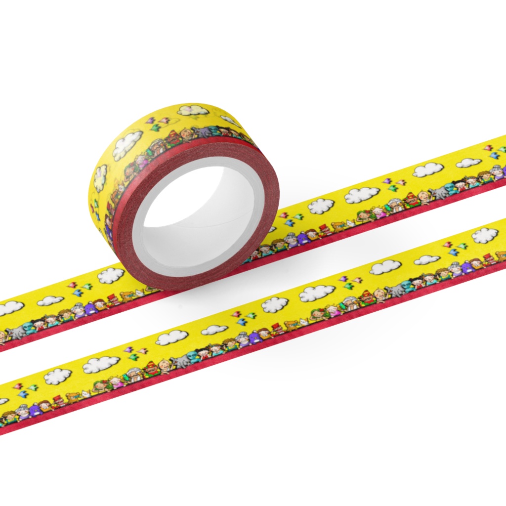 Animals Family マスキングテープ 赤