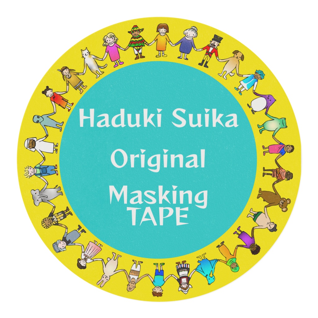 Animals Family マスキングテープ 青