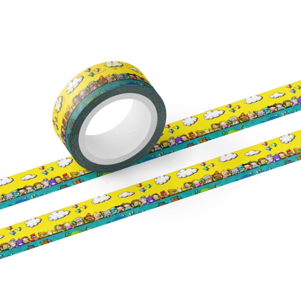 Animals Family マスキングテープ 青