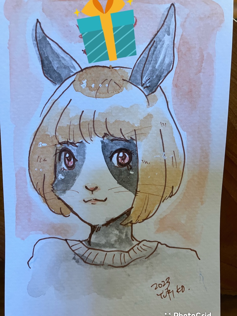 【送料無料】あなたを動物にした似顔絵オーダー