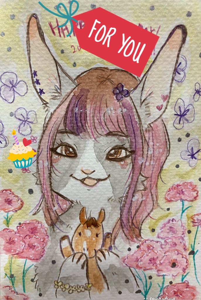 【送料無料】あなたを動物にした似顔絵オーダー