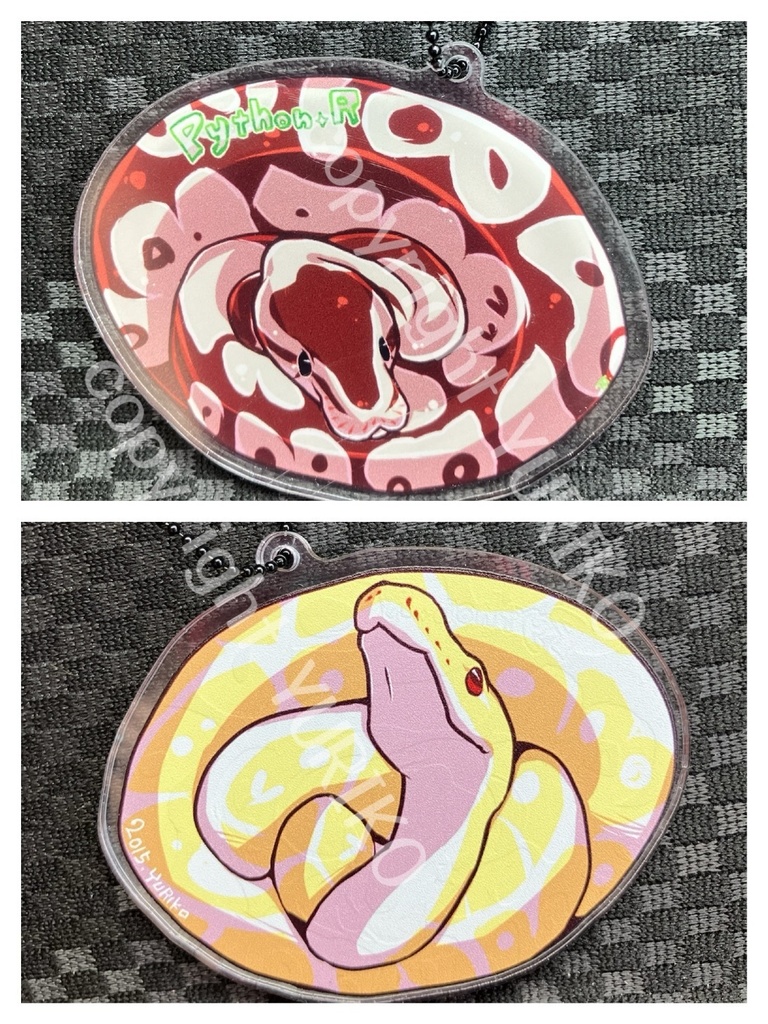 ボールパイソン　両面アクリルキーホルダー