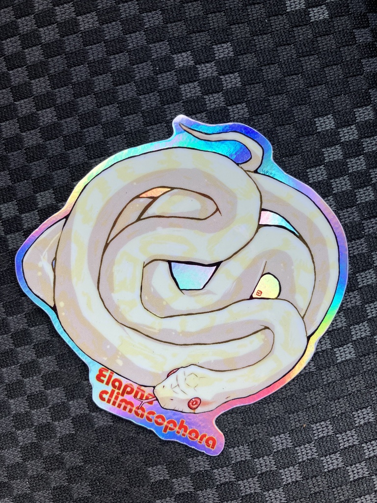 へびたちダイカットキラキラステッカー