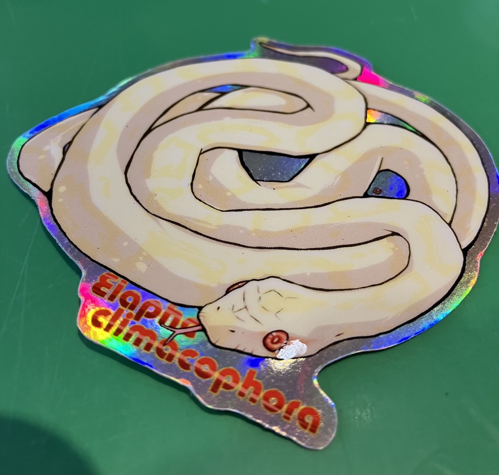 へびたちダイカットキラキラステッカー