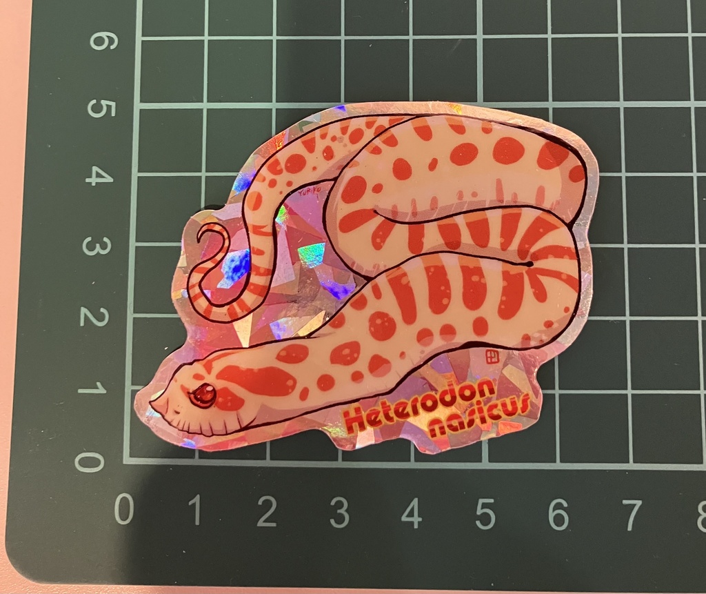 へびたちダイカットキラキラステッカー