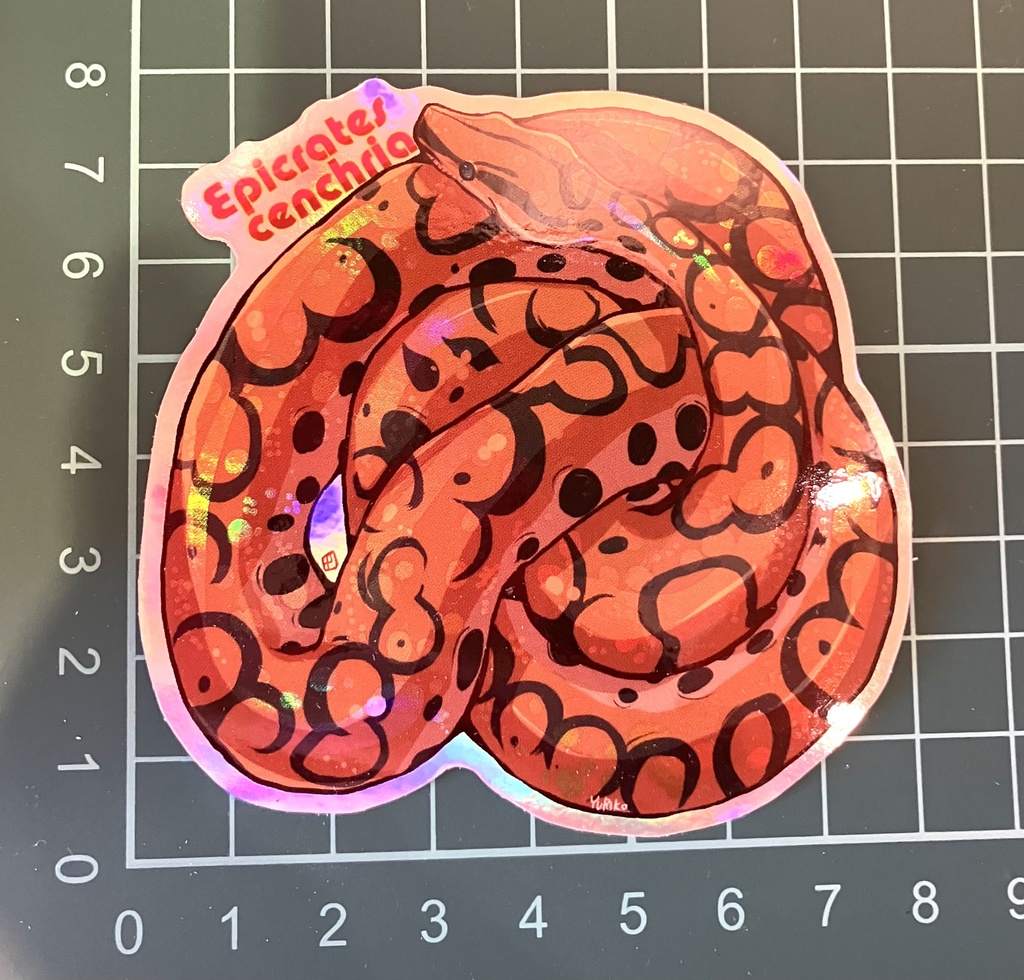 へびたちダイカットキラキラステッカー