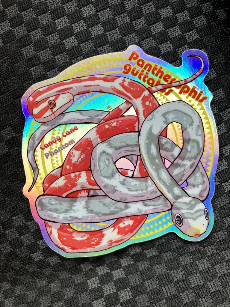 へびたちダイカットキラキラステッカー