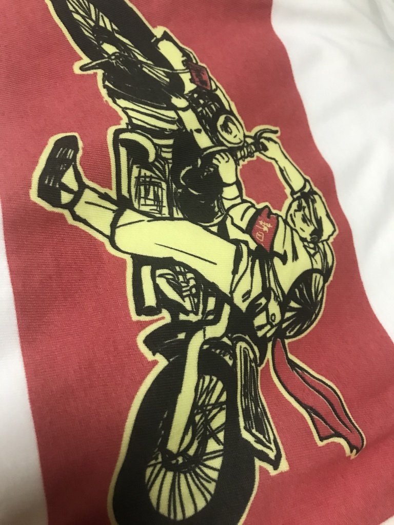 バイク乗り紅軍シャツ(紅)