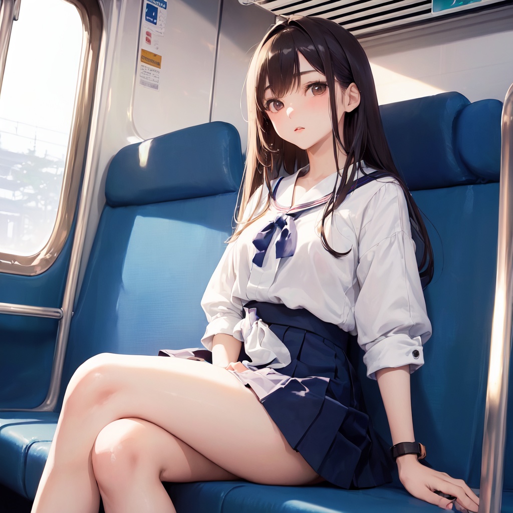 制服のスカートの、その奥に