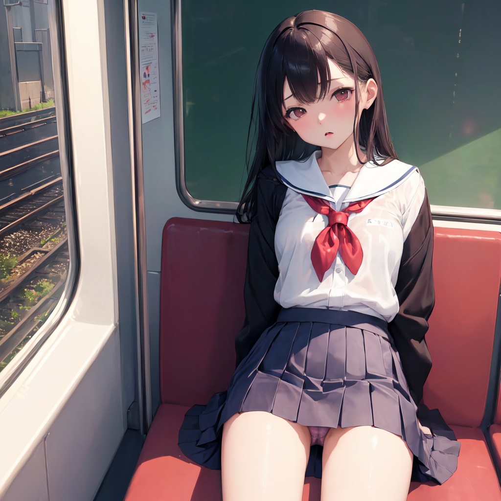 制服のスカートの、その奥に