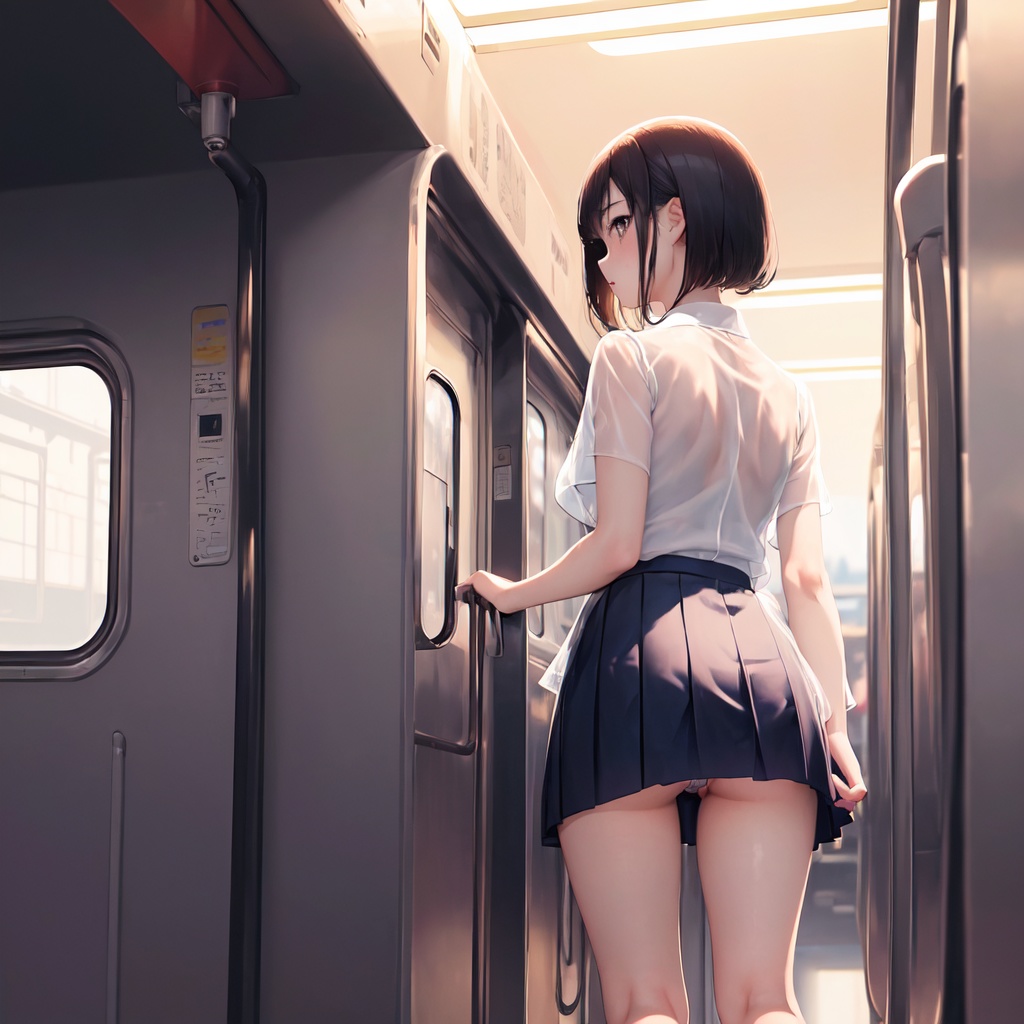 制服のスカートの、その奥に