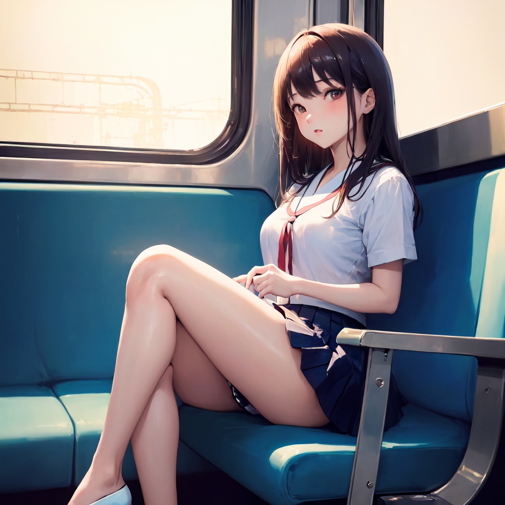 制服のスカートの、その奥に