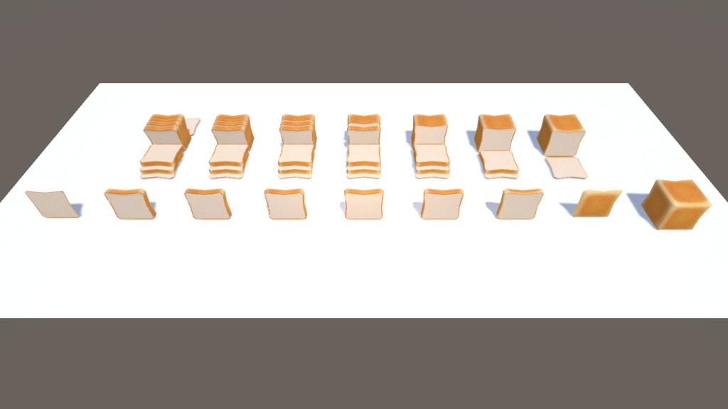 食パン(Cube型)3Dモデル