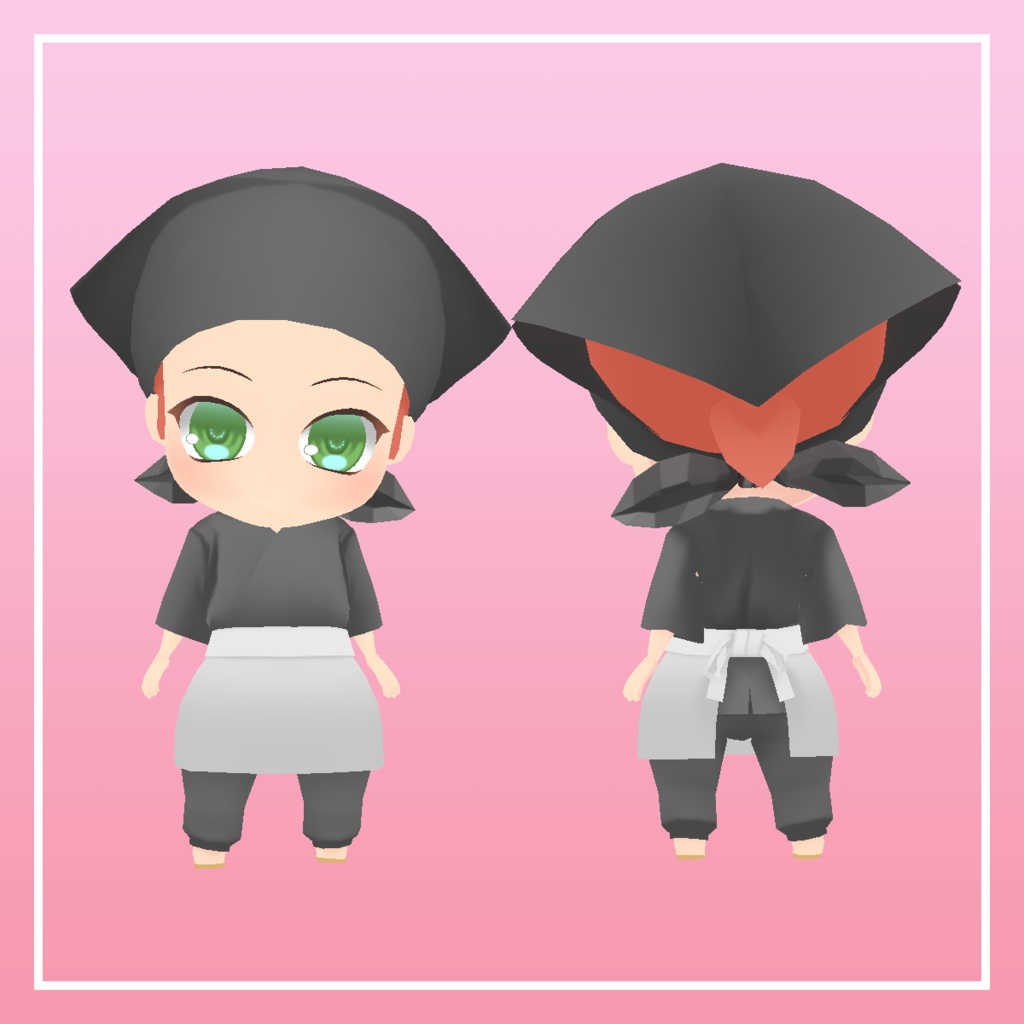 おにぎり職人むすび3Dモデル