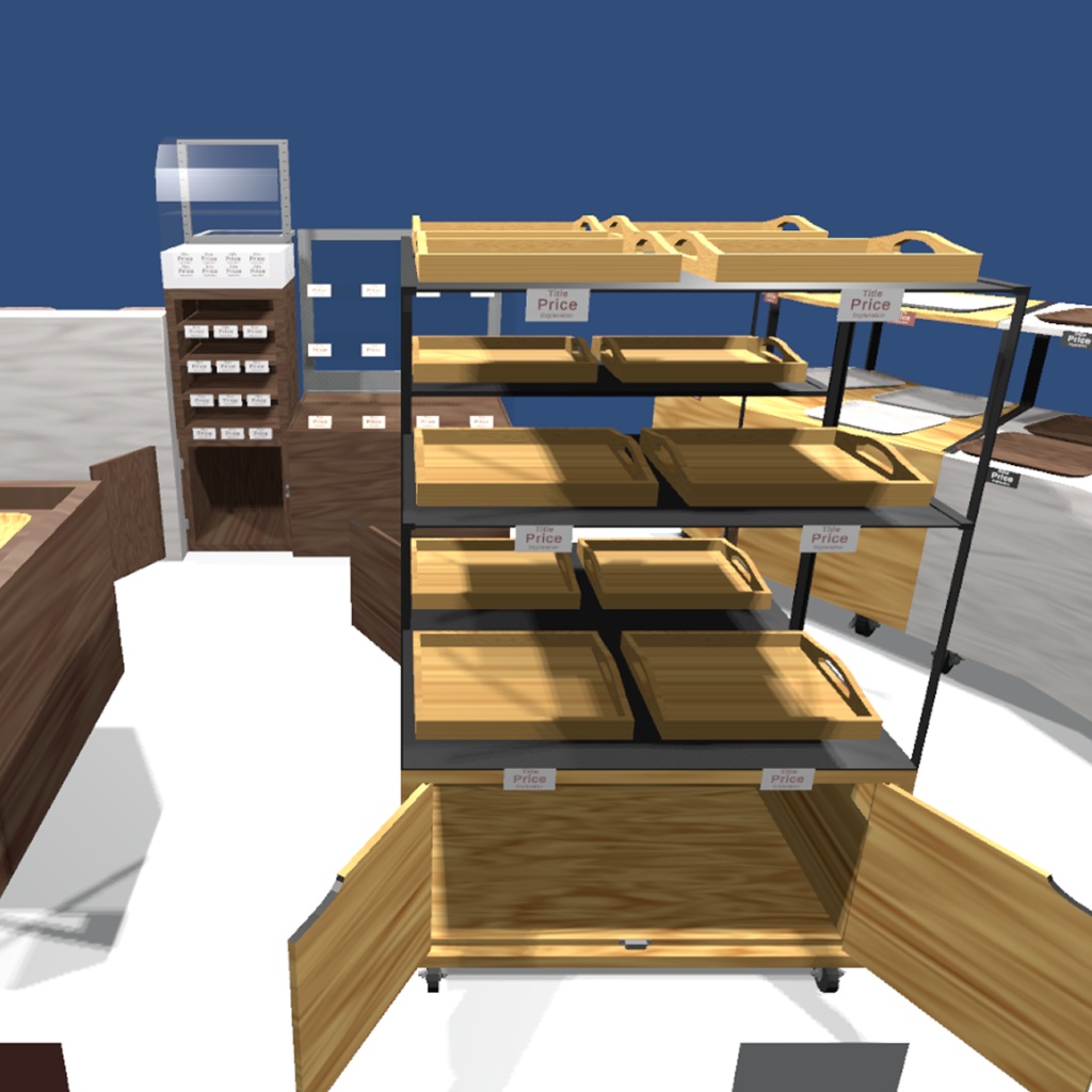 パン屋用具セット -フロア編-【3Dモデル】