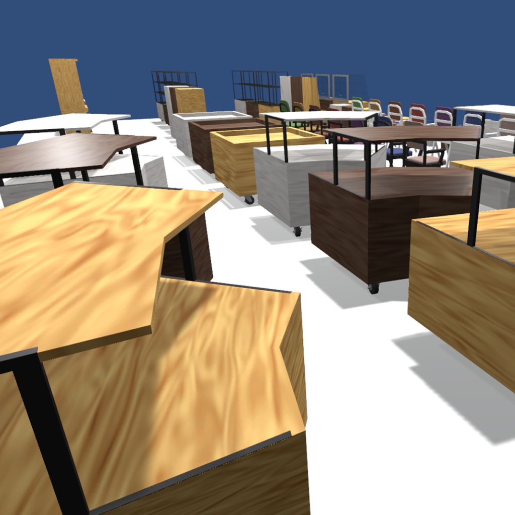 パン屋用具セット -フロア編-【3Dモデル】