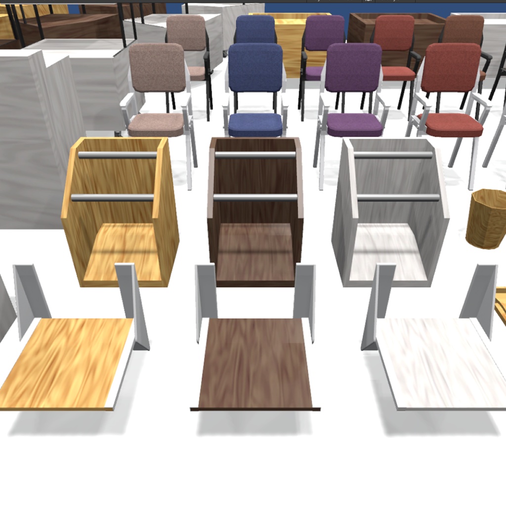 パン屋用具セット -フロア編-【3Dモデル】