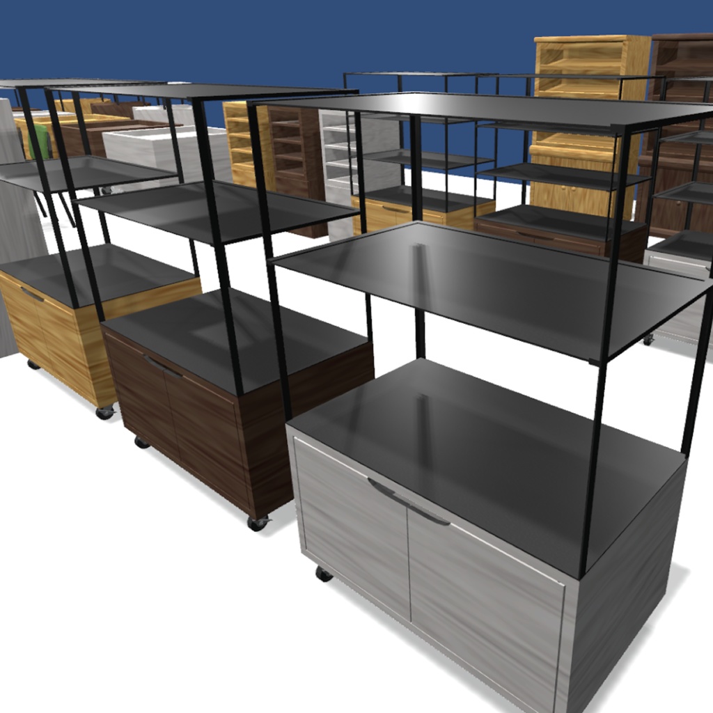 パン屋用具セット -フロア編-【3Dモデル】