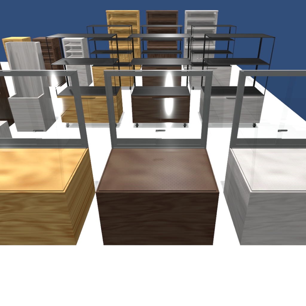 パン屋用具セット -フロア編-【3Dモデル】