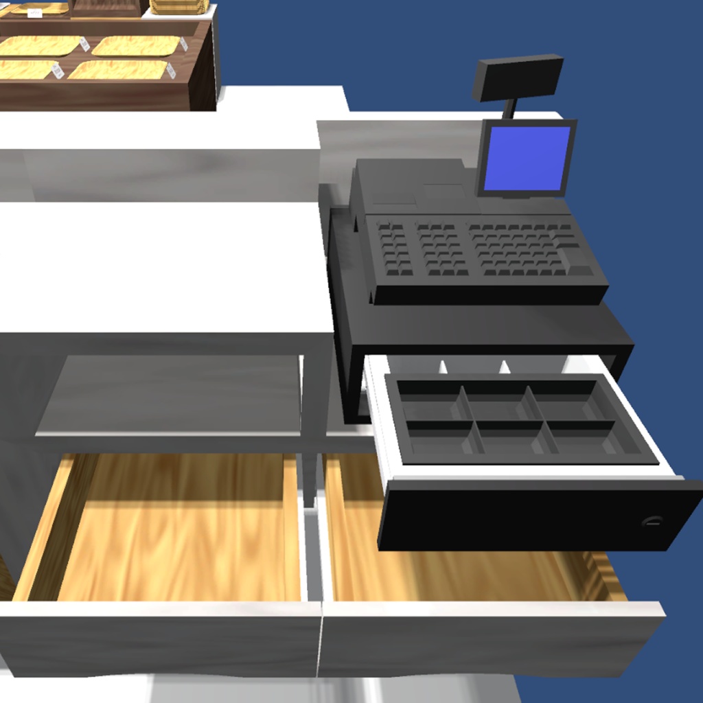 パン屋用具セット -フロア編-【3Dモデル】