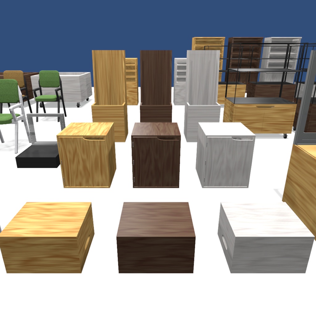 パン屋用具セット -フロア編-【3Dモデル】