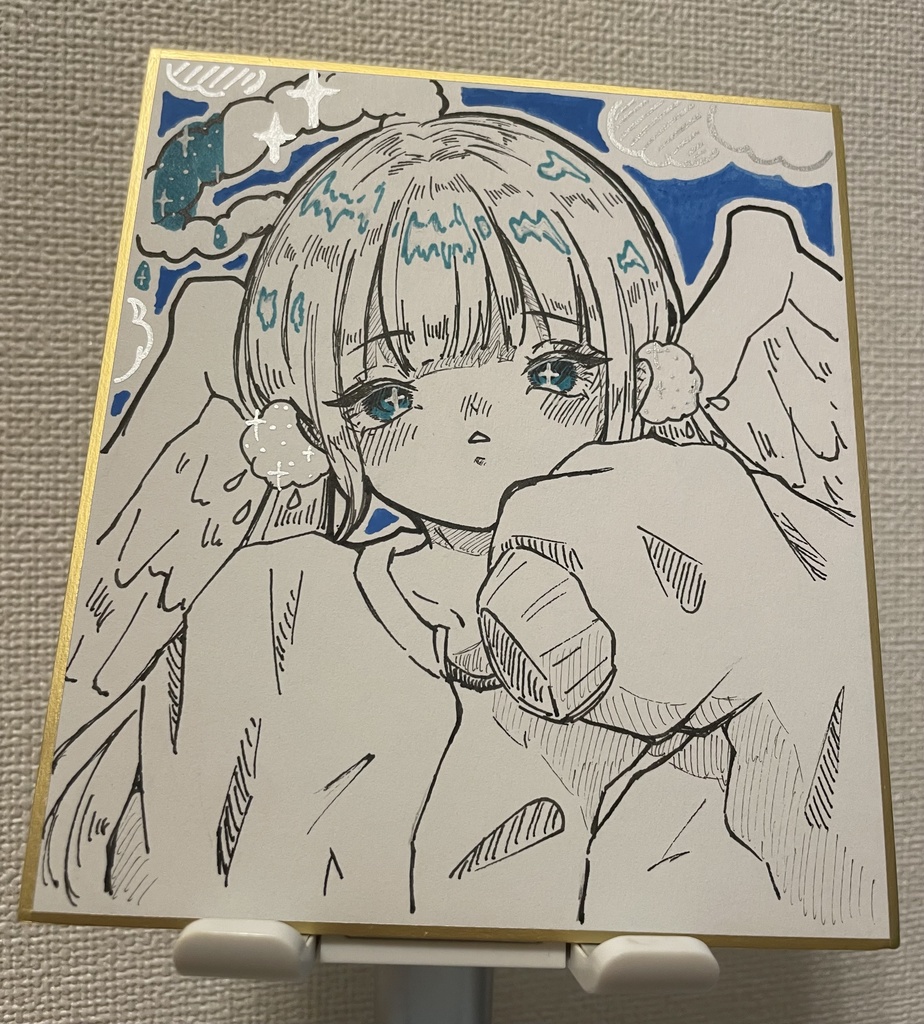 原画『🌧代理ちゃん』(寸松庵色紙)