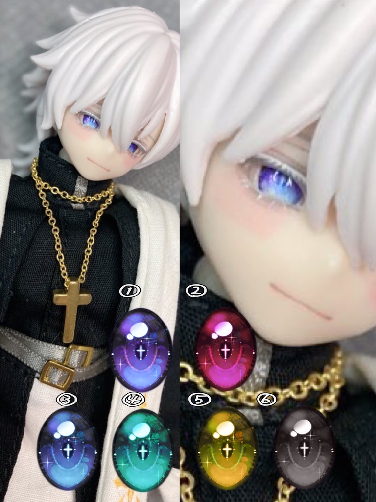 【パール】シチリア用 6mm レジンアイ【ステラアイ】