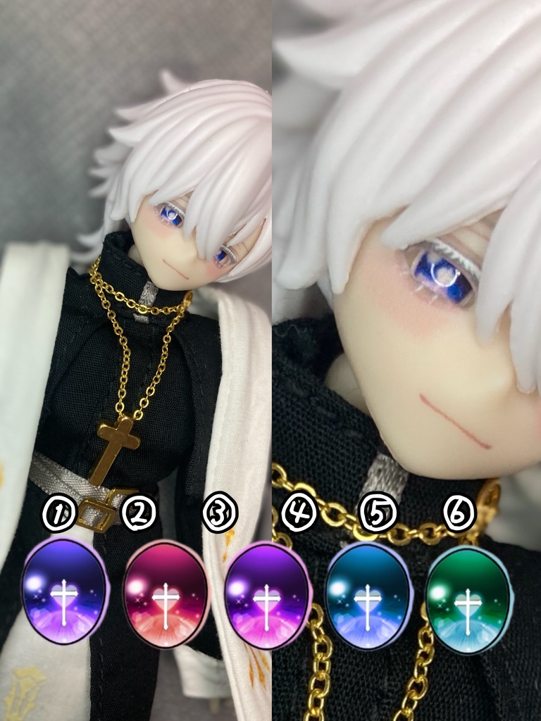 【パール】シチリア用 6mm レジンアイ【クロスアイ】