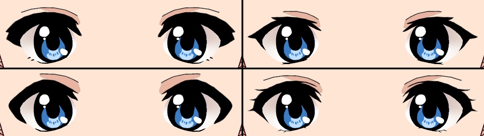 VRoid向けアニ目テクスチャ アイライン