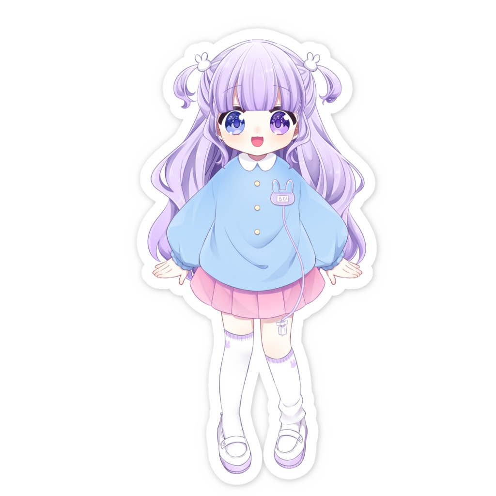 夜月らびのスマホステッカー