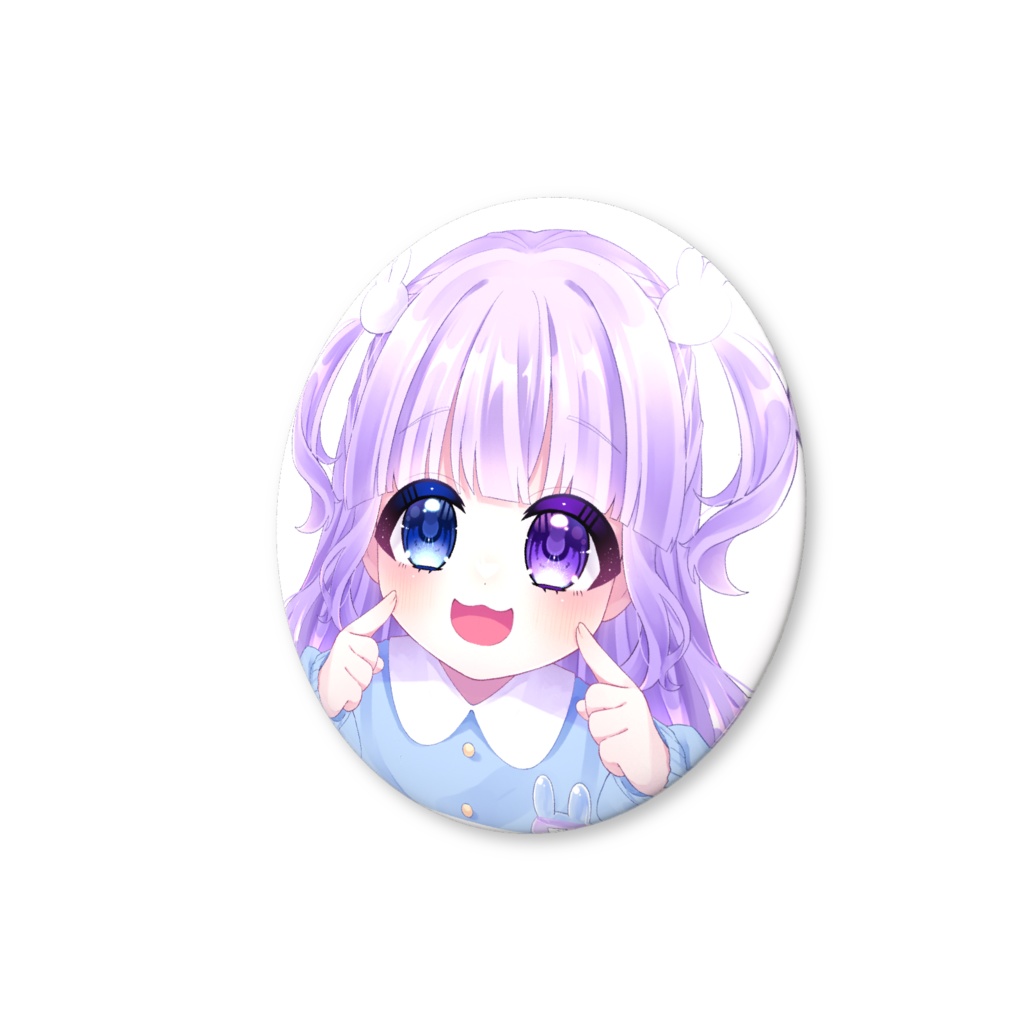 夜月らびの缶バッジ(えへっ)