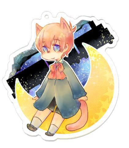 ねこみみえふしっくすアクリルキーホルダー