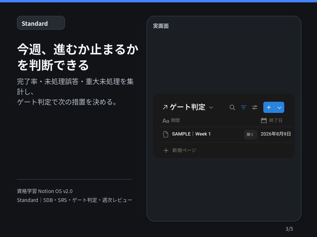資格学習 Notion OS v2.0 Standard