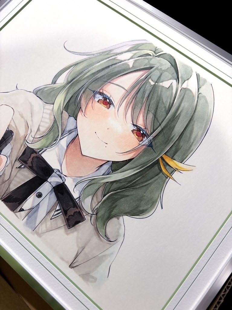 額装原画　サイン周