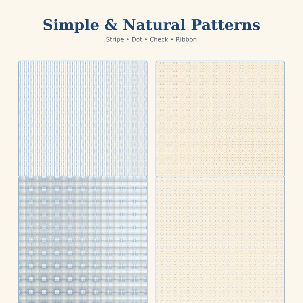 Floral Blue Seamless Pattern 20|水彩フローラル・シームレスパターン20種