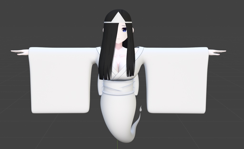 オリジナル3Dモデル【幽凪 霊子 V.1.1】