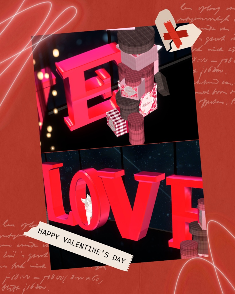 3D-Valentine用ディスプレイセット