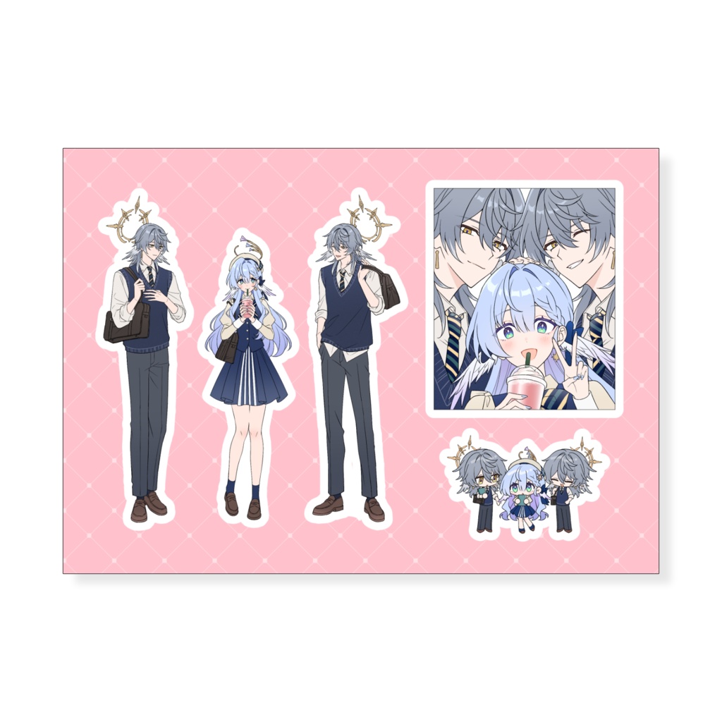 天環兄妹ハーフカットシール