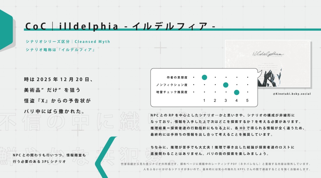 CoC『illdelphia -イルデルフィア-』Ver2.0【SPLL:E198069】